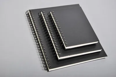 Produktbild von Clairefontaine 5x Skizzenbuch schwarzer Einband 24x30cm 100 Blatt Schwarz 96666C