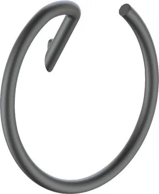 Obrázok produktu pre Nástenný držiak na uteráky - okrúhly, mosadz, 24 cm, strieborný, Deante