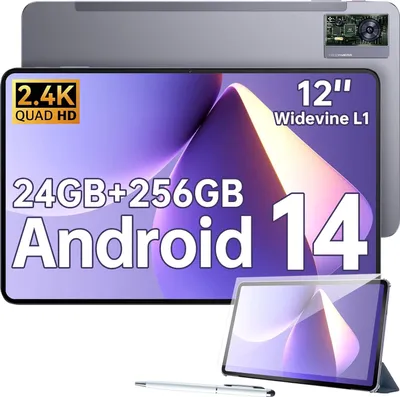 Produktbild von OUKITEL OT5S Tablet Android 14 12 Zoll 2.4K Tablets 24(6+18) GB RAM +256GB ROM (2TB TF) Gaming Tablet 8250mAh 16MP 4G Dual SIM/5G Grau