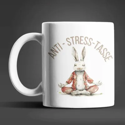 Produktbild von Yoga Hase Anti Stress Keramik Kaffeetasse Teetasse Tasse Geschenke