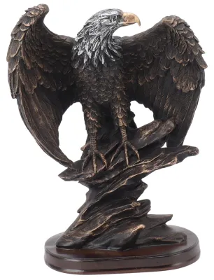 Adlerstatue aus Harz, 15,9x9,6x22 cm, Vintage-Deko