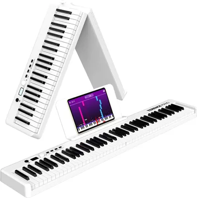 Zdjęcie produktu dla Składane cyfrowe pianino z 88 klawiszami - Keyboard - E-pianino - Cyfrowy keyboard - Elektryczne pianino