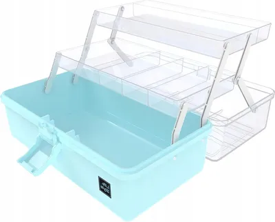 Zdjęcie produktu dla Calogy Pudełko Do Majsterkowania 33Cm 3 Warstwowy Organizer Niebieski