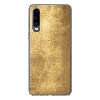 Produktbild von MuchoWow® Handyhülle Schutzhülle Hülle für Huawei P30 Licht fällt auf eine goldene Wand Silikon Softcase Handy Hülle - Kartenbesitzer
