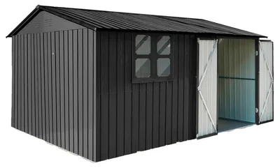 Produktbild von Fornorth Geräteschuppen mit Fenster 375x286x162cm, Schwarz