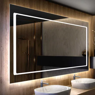 Obrázek produktu pro Artforma Zrcadlo do koupelny s led osvětlením 130x90 cm | Barva LED: Studená bílá 7000K | Vypínač: Dotykový | LED061