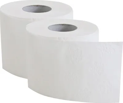 Produktbild von Franz Mensch Toilettenpapier, Kleinrolle, weiß, 4-lagig, 150 Blatt, 64 Rollen