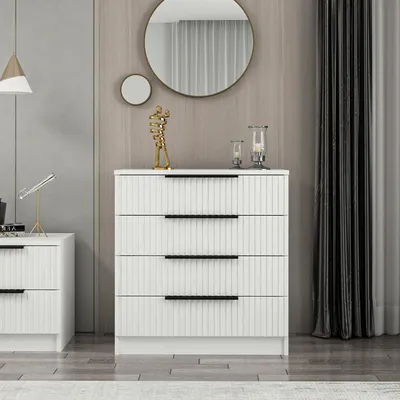 Immagine prodotto di Vicente - Cassettiera, 72x42x77h cm Bianco, 7 Cassetti