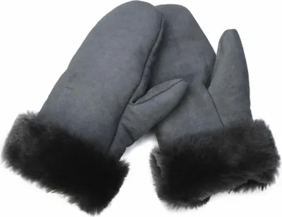 Produktbild von Dicke Herren Lammfell Fäustlinge Bob XL - Farbe: Grau