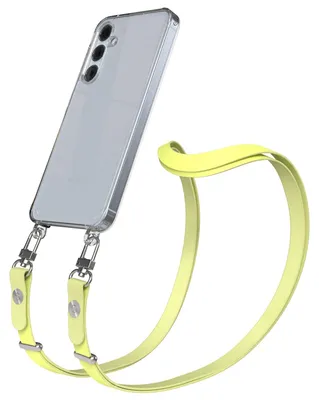 Produktbild von EAZY CASE Handykette magnetisch mit Handyhülle für Samsung Galaxy A55, Crossbody Handyband 1-1,90m verstellbar mit 2 Ösen in Gelb