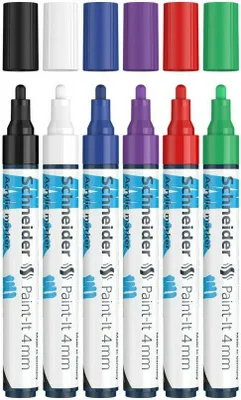 Immagine prodotto di Schneider 120295 6 Schneider Paint-It 320 V1 Acrylstifte farbsortiert 4,0 mm