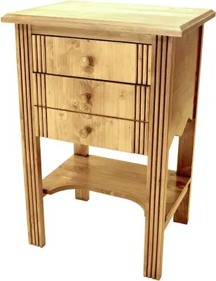 Immagine prodotto di Tavolino ingresso legno + cassetti abete - Antico miele