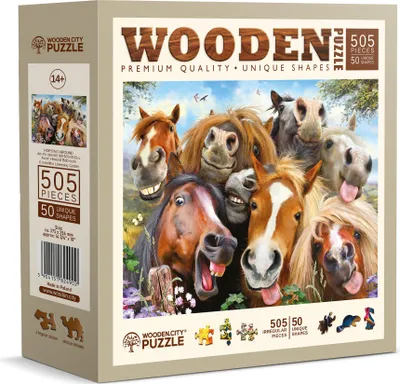 Immagine prodotto di WOODEN CITY Puzzle in legno Cavalli tutto intorno 505 pezzi