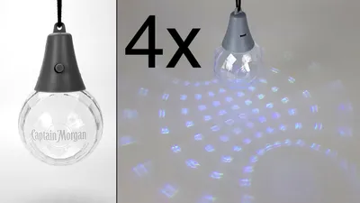 Produktbild von Captain Morgan LED Disko Party Licht - 4er Set