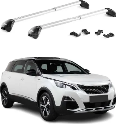 Produktbild von Dachträger Relingträger für Peugeot 5008 2017-2025 Alu Silber 2 tlg ABE