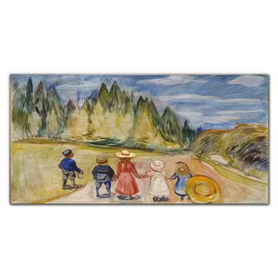 Produktbild von Coloray Bild aus Leinwand 120x60 Leinwand Dekoration - Märchenwald Edvard Munch