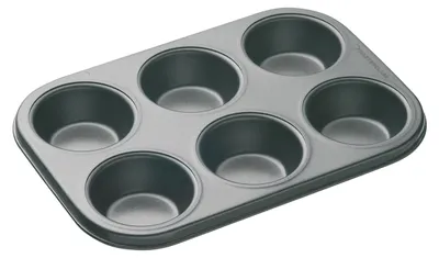 Productafbeelding van MasterClass muffinvorm voor 6 muffins, met een antiaanbaklaag die vrij is van PTFE, PFOA en BPA