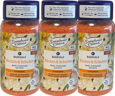 Produktbild von 3x 600 g Badesalz Rücken & Schulter