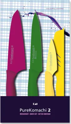 Immagine prodotto di Kai Pure Komachi 2 Messer-Set, 3-tlg., Allzweckmesser, Gemüsemesser, Messer, ABS-0310
