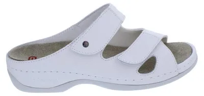 Produktbild von Berkemann Pantolette Janna 1027-130, Weiß, Glattleder u. Stretch, Fußbett zum Wechseln, Weite E-H 42