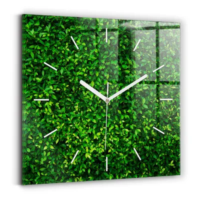 Produktbild von Wallfluent Wanduhr – Stilles Quarzuhrwerk - Uhr Dekoration Wohnzimmer Schlafzimmer Küche - Zifferblatt mit Striche - weiße Zeiger - 30x30 cm - Heckenblätter