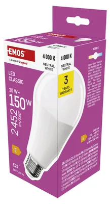 Produktbild von EMOS LED Lampe A80 - große Birne, 20W ersetzt 150W Glühbirne, klassiche Birne in