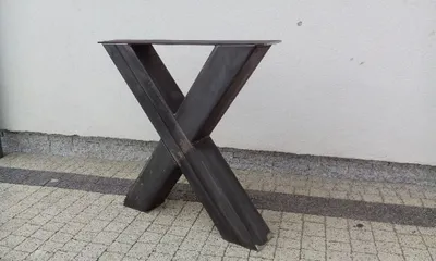 Obrázok produktu pre Nohy stola X profil 12x12cm, 74x71cm Surový