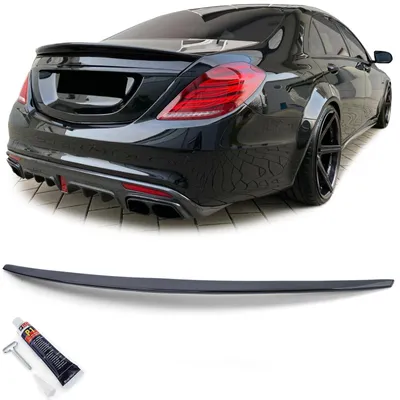 Produktbild von Heckspoiler Spoilerlippe schwarz glänzend mit ABE für Mercedes S W222 2013-2020