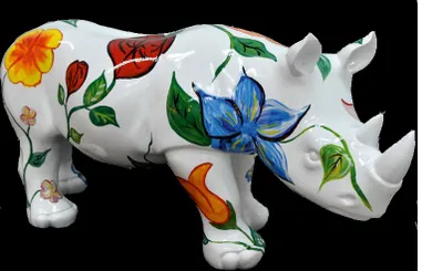 Produktbild von Design Nashorn Figur Statue Skulptur Figuren Skulpturen Dekoration Deko 3094