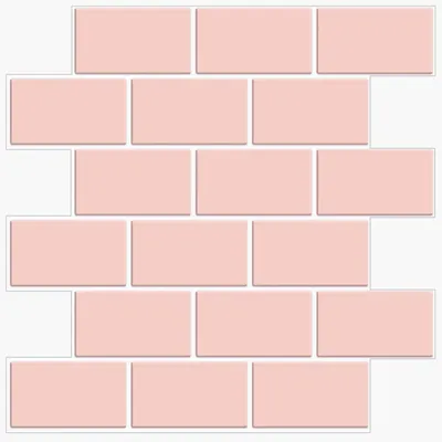 Produktbild von 3D Selbstklebende Fliesen - 10 Bögen Rosa Selbstklebende Wandfliesen (30,5 x 30,5 cm)