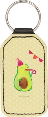 Produktbild von Mr. & Mrs. Panda schlüssel anhänger Avocado Geburtstag - Gelb Pastell - Geschenk, für, Feier, Überraschung, Schlüsselanhänger Mit Spruch, Taschenanhänger, Frucht, Party
