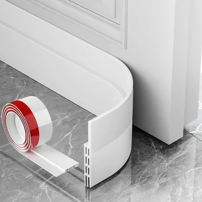 Produktbild von Türdichtung selbstklebend Zugluftstopper Tür 100cm Türbodendichtung  Weiß Schallschutz Wärmeschutz Kälteschutz selbstklebend zuschneidbar