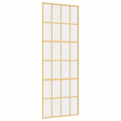 Produktbild von vidaXL Schiebetür Golden 76x205 cm ESG-Klarglas und Aluminium