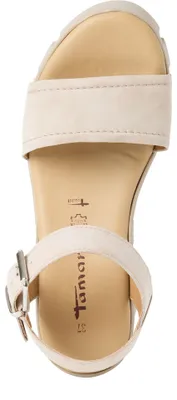 Produktbild von Tamaris Damen Sandalette mit Plateau und Keilabsatz 1-28712-42, Größe:38 EU, Farbe:Beige