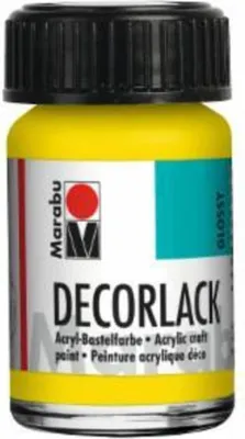 Produktbild von Decorlack Acryl - Gelb 019 15 ml. Packung mit 5 Stück