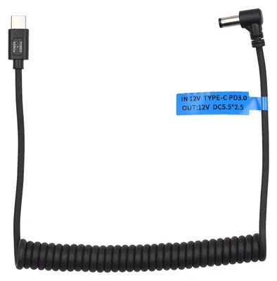 Obrázek produktu pro Napájecí kabel s adaptérem 12 V PD 3.0, konektor USB typu C na konektor DC 5,5 × 2,5 mm