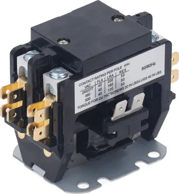 Image de Contacteur pour climatisation 40 A, 2 pôles, contact en alliage d'argent, bobine en cuivre, pour moteur de compresseur de condenseur de climatisation 220 V