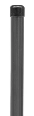 Produktbild von Alberts Zaunpfosten für Fix-Clip pro | für die Befestigung mit Einschlag-Bodenhülsen | zinkphosphatiert, anthrazit-metallic kunststoffbeschichtet | Länge 1415 mm | Schellen-Ø 34 mm