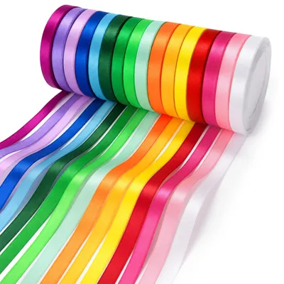 Satinband 16 Farben, 10 mm × 22 m, Polyester