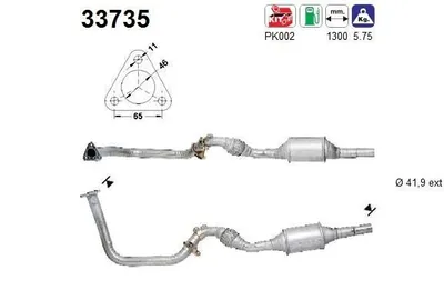 Obrázek produktu pro Katalizátor Vw Caddy Ii/Polo 1.4