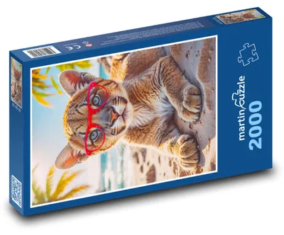 Obrázek produktu pro Puzzle 2000 Puma v brýlích - martinpuzzle