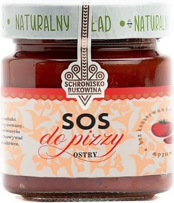 Zdjęcie produktu dla Sos do pizzy pikantny 215g - Schronisko Bukowina