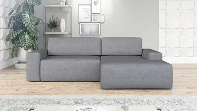 Produktbild von Ecksofa TOTI mit Schlaffunktion. Farbe: Silber 21.