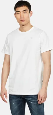 Image de T-shirt G-STAR RAW pour homme - Base, col rond, Coton, blanc uni, taille 2XL