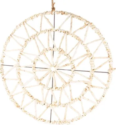 Produktbild von Boho-Wanddeko aus Palmenblatt, Durchmesser 30 oder 40 cm | Plamenblatt-Wanddeko, Größe:Ø 30 cm