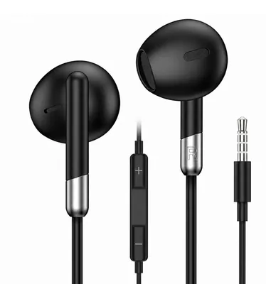 Imagen del producto de Auriculares con cable, auriculares, audífonos, auriculares con cable, color negro