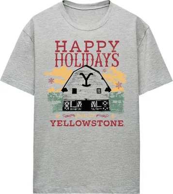 Image de Yellowstone - T-shirt "Happy Holidays" pour femme, chiné, design de Noël TV27197 (XXL) (Heather sportif)