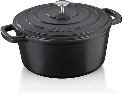 Produktbild von Kela Bräter 26 cm rund 4,6 Liter  Calido Gusseisen schwarz 12472