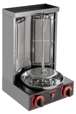 Image de Barbecue à gaz vertical, 2 brûleurs,mécanique, noir