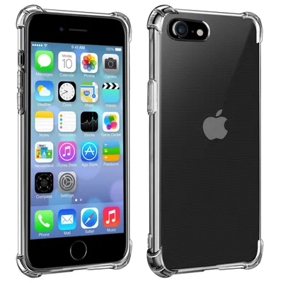 Image de Avizar, Housse flexible en silicone pour Apple iPhone 7 / 8 / SE 2020, Transparent